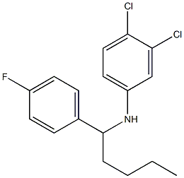 3,4-dichloro-N-[1-(4-fluorophenyl)pentyl]aniline 구조식 이미지