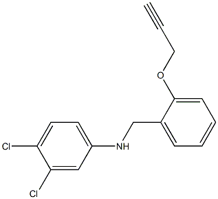 3,4-dichloro-N-{[2-(prop-2-yn-1-yloxy)phenyl]methyl}aniline 구조식 이미지