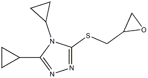 3,4-dicyclopropyl-5-[(oxiran-2-ylmethyl)sulfanyl]-4H-1,2,4-triazole Structure