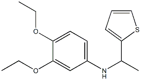 3,4-diethoxy-N-[1-(thiophen-2-yl)ethyl]aniline Structure