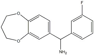 3,4-dihydro-2H-1,5-benzodioxepin-7-yl(3-fluorophenyl)methanamine Structure