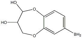 3,4-dihydro-2H-1,5-benzodioxepin-7-ylboranediol 구조식 이미지