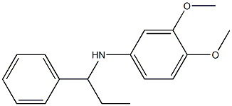 3,4-dimethoxy-N-(1-phenylpropyl)aniline 구조식 이미지