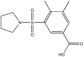 3,4-dimethyl-5-(pyrrolidine-1-sulfonyl)benzoic acid Structure