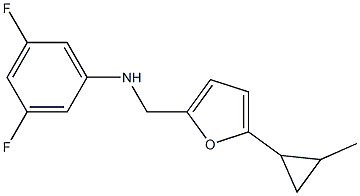 3,5-difluoro-N-{[5-(2-methylcyclopropyl)furan-2-yl]methyl}aniline 구조식 이미지