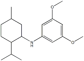 3,5-dimethoxy-N-[5-methyl-2-(propan-2-yl)cyclohexyl]aniline 구조식 이미지