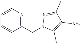 3,5-dimethyl-1-(pyridin-2-ylmethyl)-1H-pyrazol-4-amine Structure