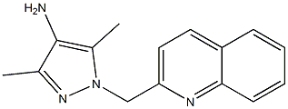 3,5-dimethyl-1-(quinolin-2-ylmethyl)-1H-pyrazol-4-amine Structure