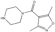 3,5-dimethyl-4-(piperazin-1-ylcarbonyl)-1,2-oxazole Structure
