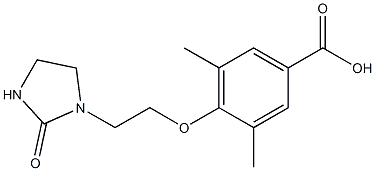 3,5-dimethyl-4-[2-(2-oxoimidazolidin-1-yl)ethoxy]benzoic acid Structure