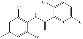 3,6-dichloro-N-(2,6-dibromo-4-methylphenyl)pyridine-2-carboxamide 구조식 이미지