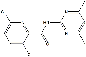 3,6-dichloro-N-(4,6-dimethylpyrimidin-2-yl)pyridine-2-carboxamide 구조식 이미지