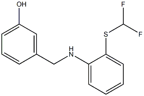 3-[({2-[(difluoromethyl)sulfanyl]phenyl}amino)methyl]phenol 구조식 이미지