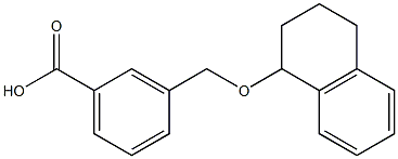 3-[(1,2,3,4-tetrahydronaphthalen-1-yloxy)methyl]benzoic acid 구조식 이미지