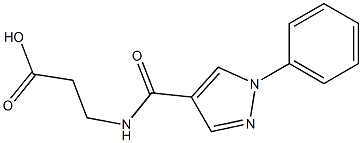 3-[(1-phenyl-1H-pyrazol-4-yl)formamido]propanoic acid 구조식 이미지