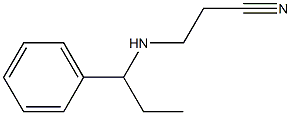 3-[(1-phenylpropyl)amino]propanenitrile 구조식 이미지