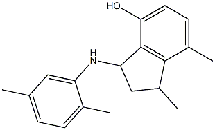 3-[(2,5-dimethylphenyl)amino]-1,7-dimethyl-2,3-dihydro-1H-inden-4-ol Structure
