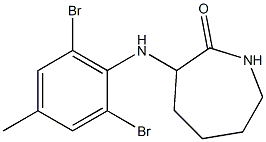 3-[(2,6-dibromo-4-methylphenyl)amino]azepan-2-one Structure