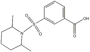 3-[(2,6-dimethylpiperidin-1-yl)sulfonyl]benzoic acid 구조식 이미지