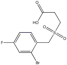 3-[(2-bromo-4-fluorobenzyl)sulfonyl]propanoic acid 구조식 이미지