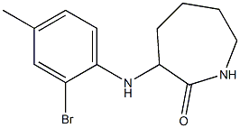 3-[(2-bromo-4-methylphenyl)amino]azepan-2-one Structure