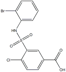 3-[(2-bromophenyl)sulfamoyl]-4-chlorobenzoic acid 구조식 이미지