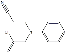 3-[(2-chloroprop-2-enyl)(phenyl)amino]propanenitrile 구조식 이미지