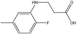 3-[(2-fluoro-5-methylphenyl)amino]propanoic acid Structure