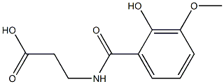 3-[(2-hydroxy-3-methoxybenzoyl)amino]propanoic acid Structure