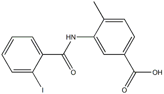 3-[(2-iodobenzoyl)amino]-4-methylbenzoic acid Structure