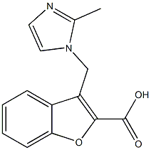 3-[(2-methyl-1H-imidazol-1-yl)methyl]-1-benzofuran-2-carboxylic acid Structure