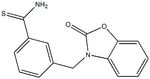 3-[(2-oxo-1,3-benzoxazol-3(2H)-yl)methyl]benzenecarbothioamide 구조식 이미지