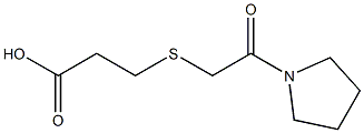 3-[(2-oxo-2-pyrrolidin-1-ylethyl)thio]propanoic acid 구조식 이미지