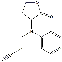 3-[(2-oxooxolan-3-yl)(phenyl)amino]propanenitrile 구조식 이미지