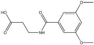 3-[(3,5-dimethoxybenzoyl)amino]propanoic acid Structure