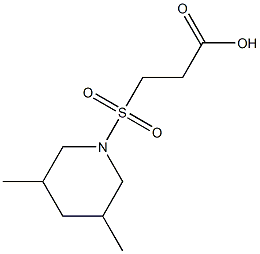 3-[(3,5-dimethylpiperidine-1-)sulfonyl]propanoic acid 구조식 이미지