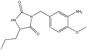 3-[(3-amino-4-methoxyphenyl)methyl]-5-propylimidazolidine-2,4-dione 구조식 이미지