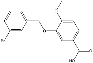 3-[(3-bromobenzyl)oxy]-4-methoxybenzoic acid 구조식 이미지