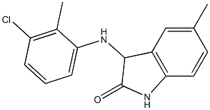 3-[(3-chloro-2-methylphenyl)amino]-5-methyl-2,3-dihydro-1H-indol-2-one Structure