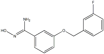3-[(3-fluorobenzyl)oxy]-N'-hydroxybenzenecarboximidamide 구조식 이미지