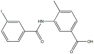 3-[(3-iodobenzene)amido]-4-methylbenzoic acid Structure