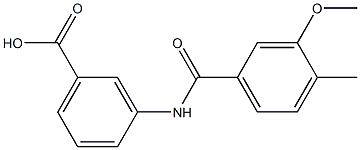 3-[(3-methoxy-4-methylbenzene)amido]benzoic acid Structure
