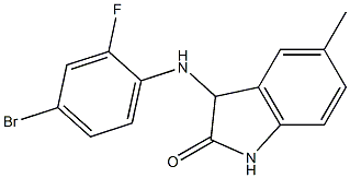 3-[(4-bromo-2-fluorophenyl)amino]-5-methyl-2,3-dihydro-1H-indol-2-one Structure