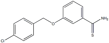 3-[(4-chlorophenyl)methoxy]benzene-1-carbothioamide 구조식 이미지