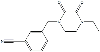 3-[(4-ethyl-2,3-dioxopiperazin-1-yl)methyl]benzonitrile Structure