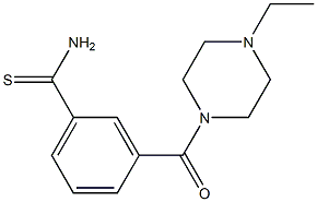 3-[(4-ethylpiperazin-1-yl)carbonyl]benzenecarbothioamide Structure