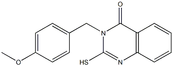 3-[(4-methoxyphenyl)methyl]-2-sulfanyl-3,4-dihydroquinazolin-4-one 구조식 이미지