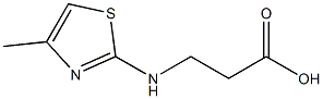 3-[(4-methyl-1,3-thiazol-2-yl)amino]propanoic acid 구조식 이미지