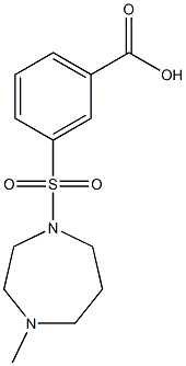 3-[(4-methyl-1,4-diazepane-1-)sulfonyl]benzoic acid Structure