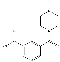 3-[(4-methylpiperazin-1-yl)carbonyl]benzenecarbothioamide Structure